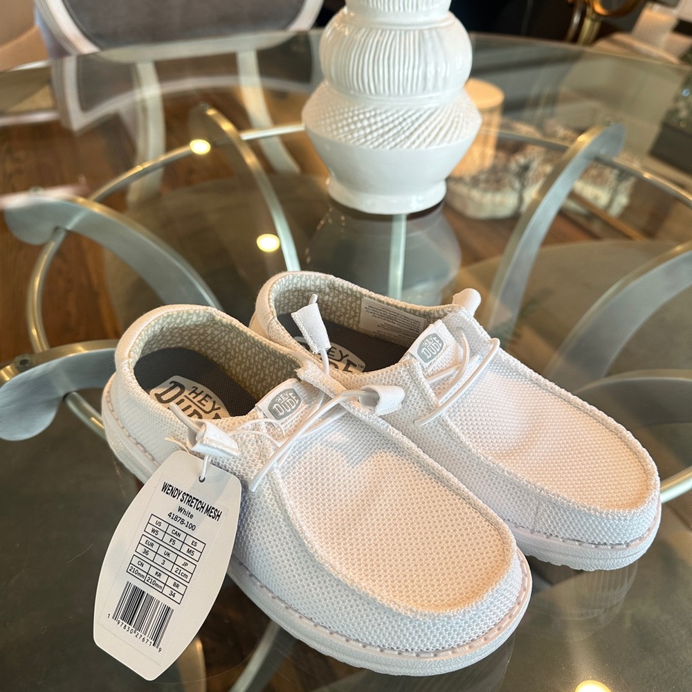 BRAND NEW Hey Dude Shoes in White